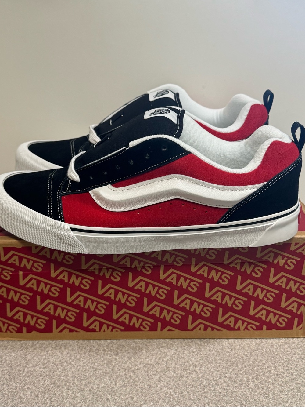 Vans Knu Skool Black Red Size 13 Men VN0009QC6RT